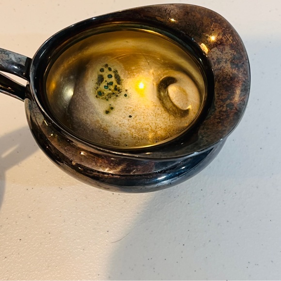 Vintage 1881 Rogers Croydon Silverplate Holloware Sugar Bowl and Creamer Set - Picture 7 of 11